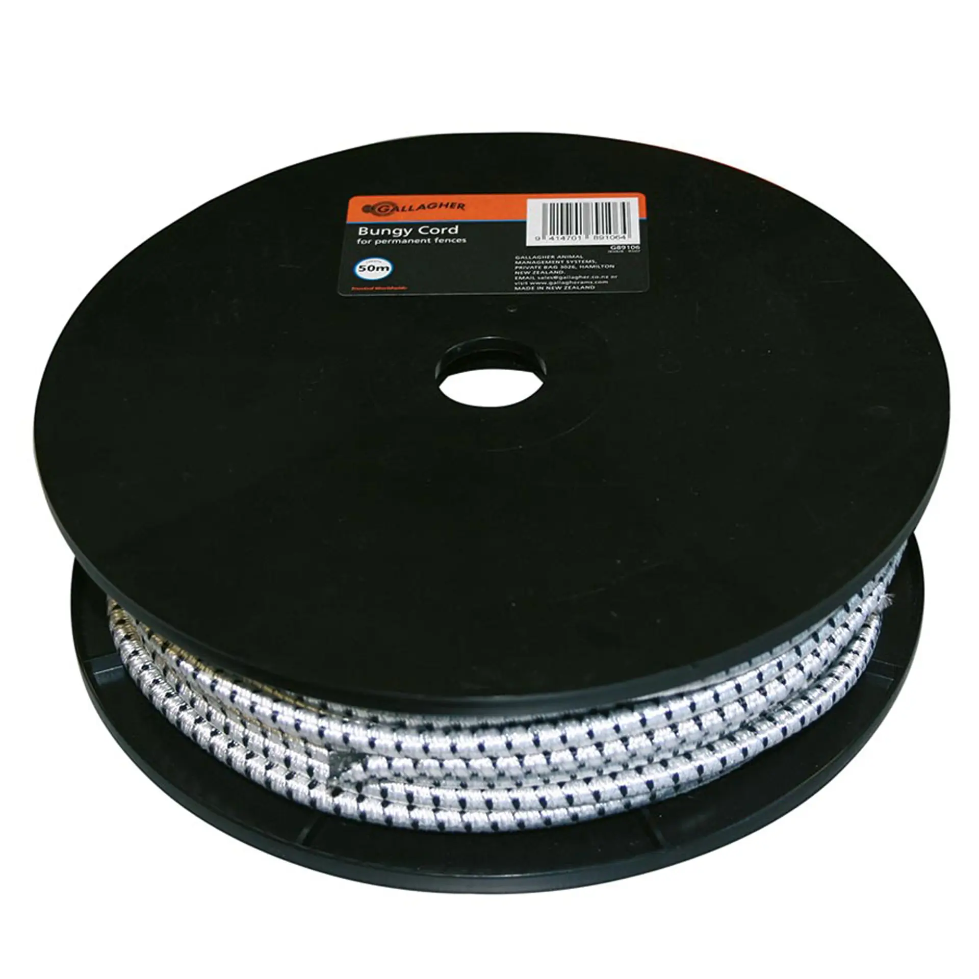Elastisch touw, wit, 50 meter