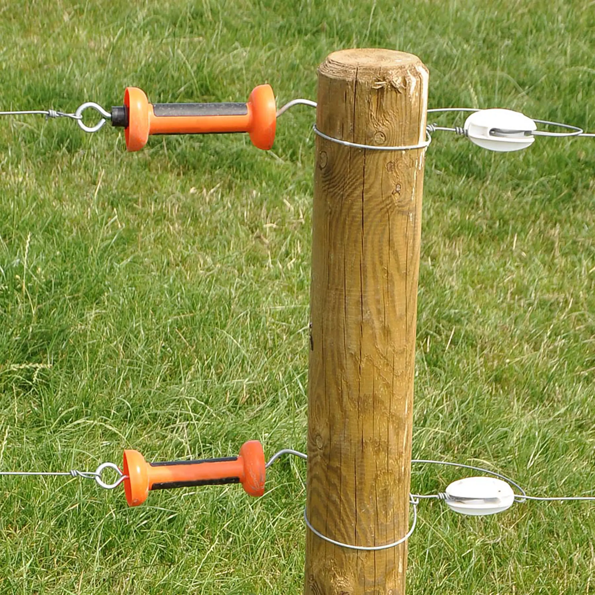 Zachte, oranje poortgreep voor touw/draad (inox) (1) (4)