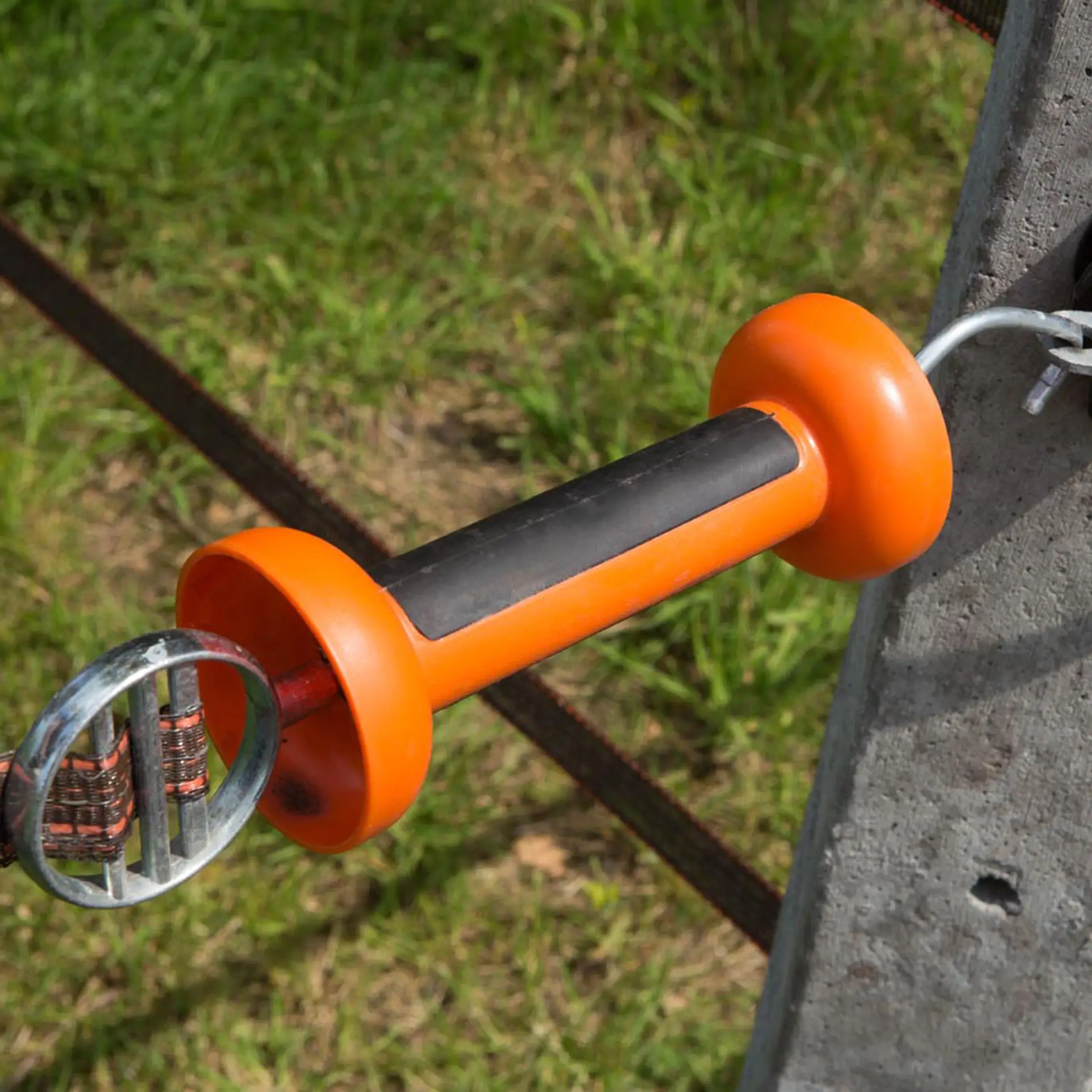 Zachte, oranje poortgreep voor tape (inox) (1) (2)
