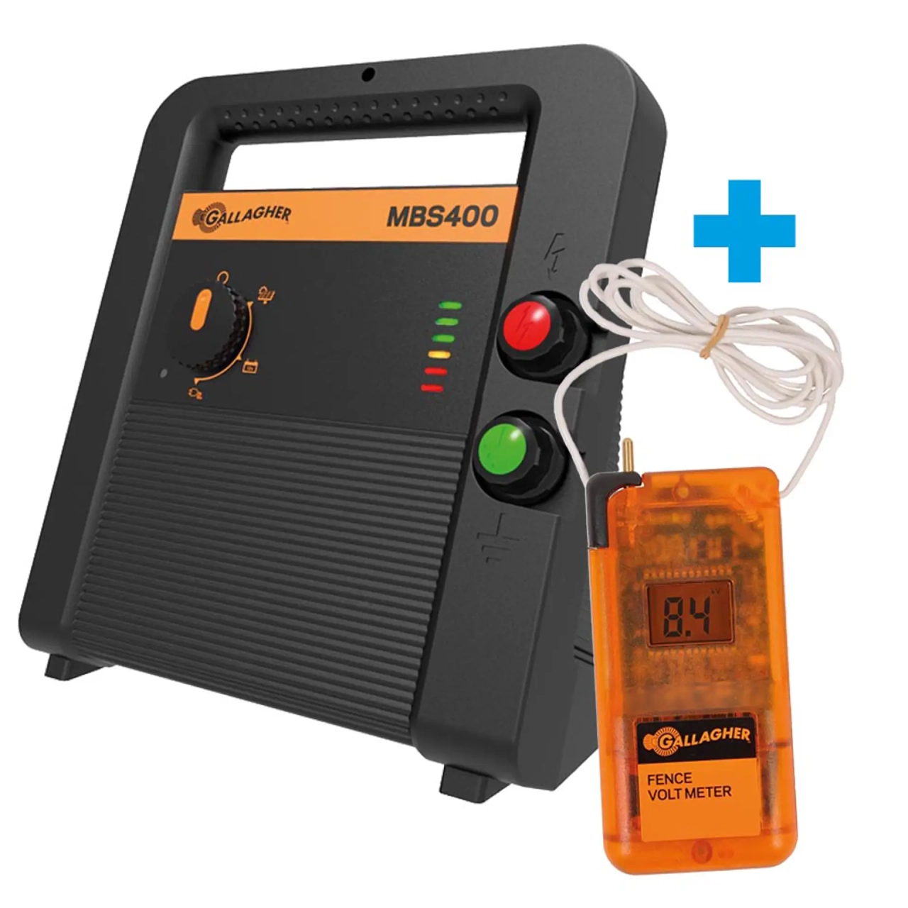 MBS400 - 230V/12V/Zonne-energie/4,0J + Gratis afrasteringsvoltmeter