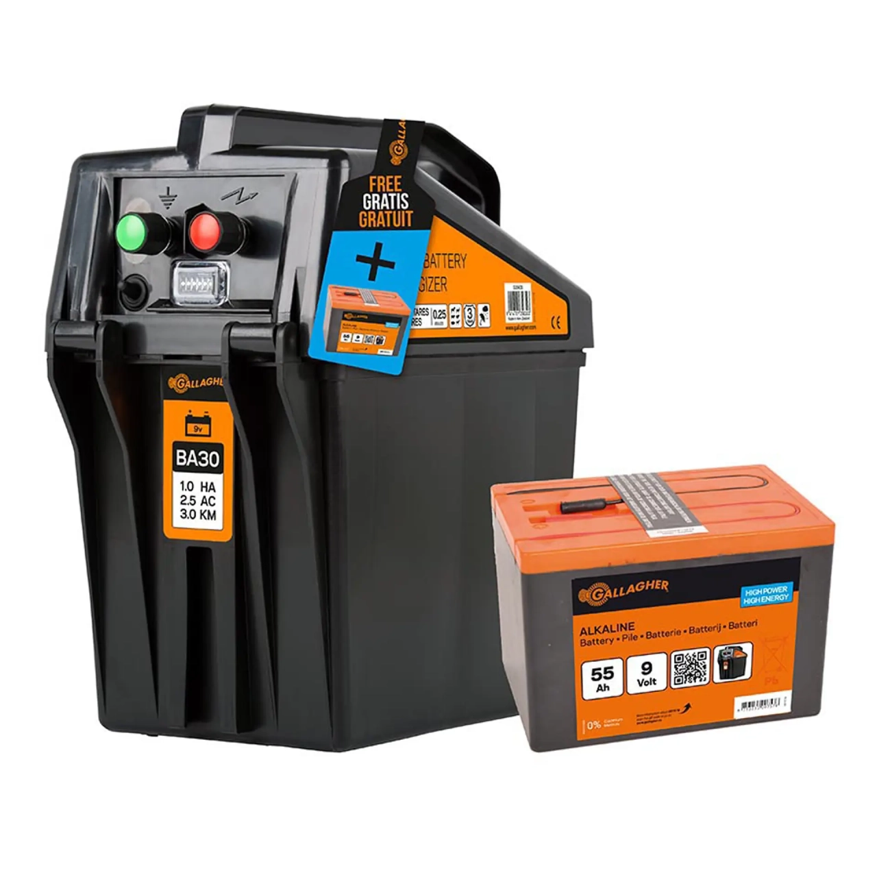 BA30 - 9V/0,25J incl. gratis batterij