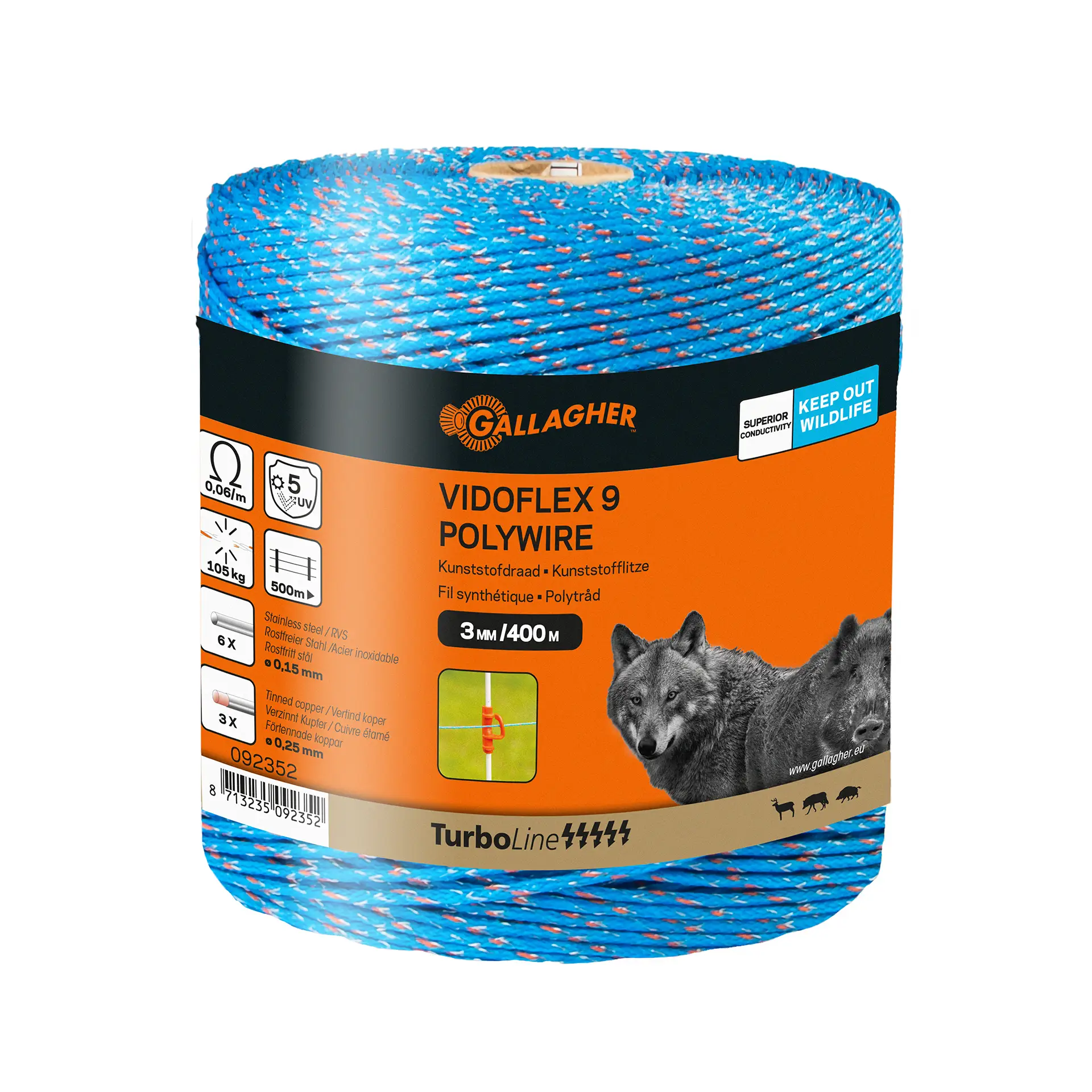 Vidoflex 9 TurboLine Blauw 400m
