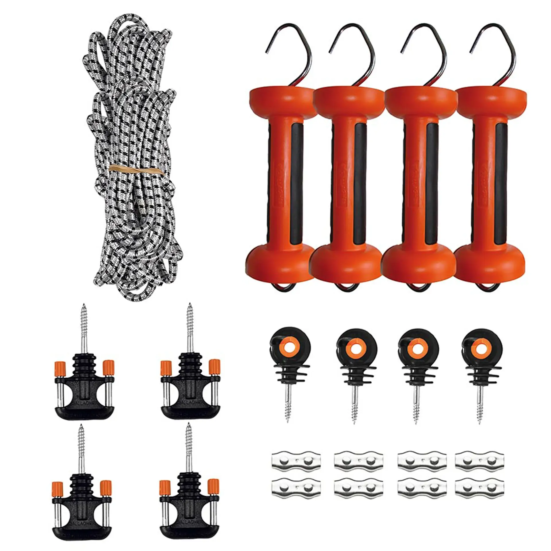 Set met elastische touwpoorten, multipack (4x 3/6m)