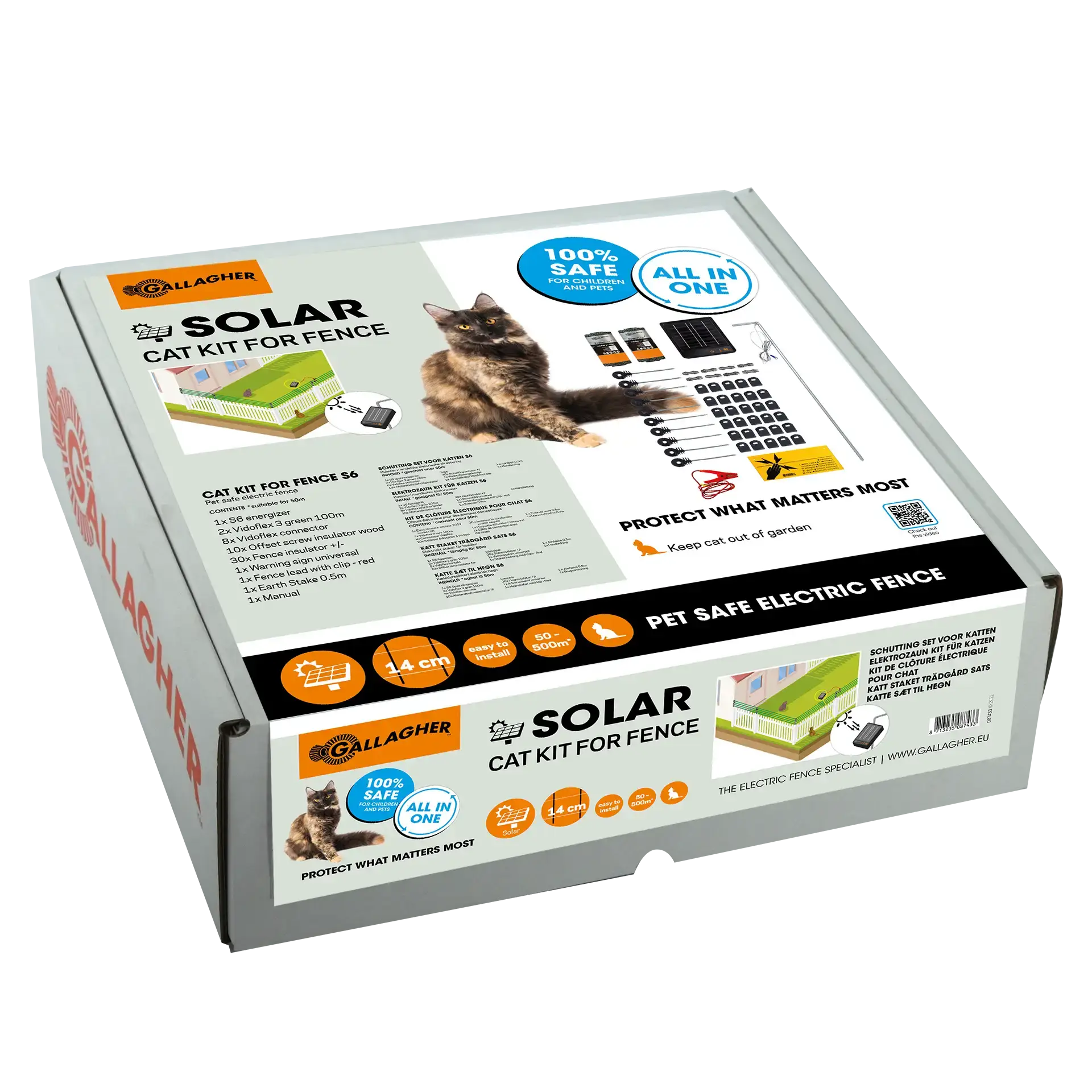 Kattenkit voor omheining S6 Solar