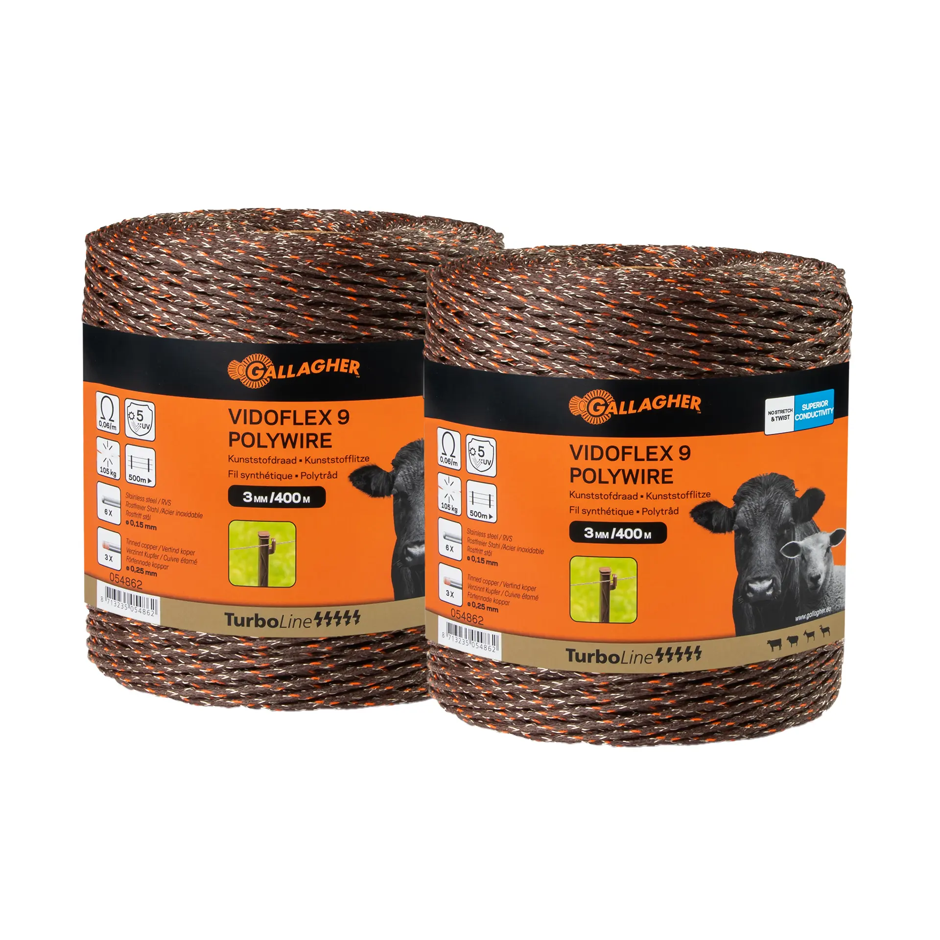 Duopack Vidoflex 9 TurboLine Terra 2x400m