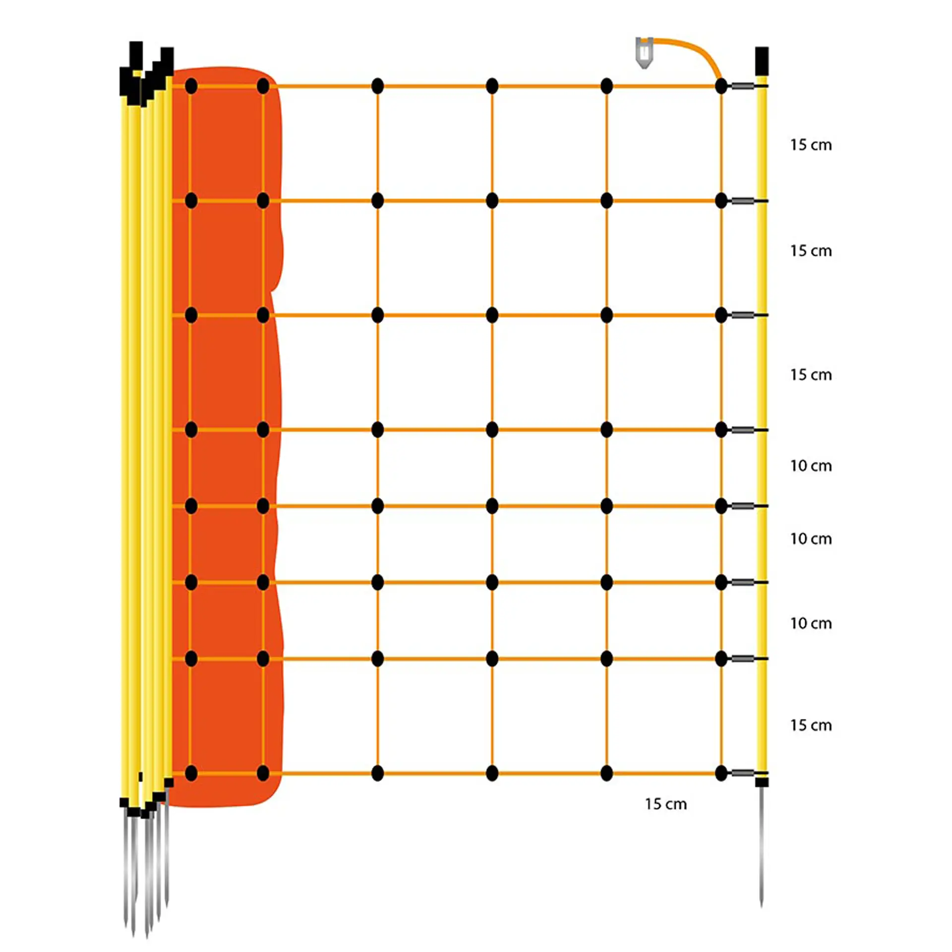 Schapennet, Oranje 90/1-14/Y-50m (2)
