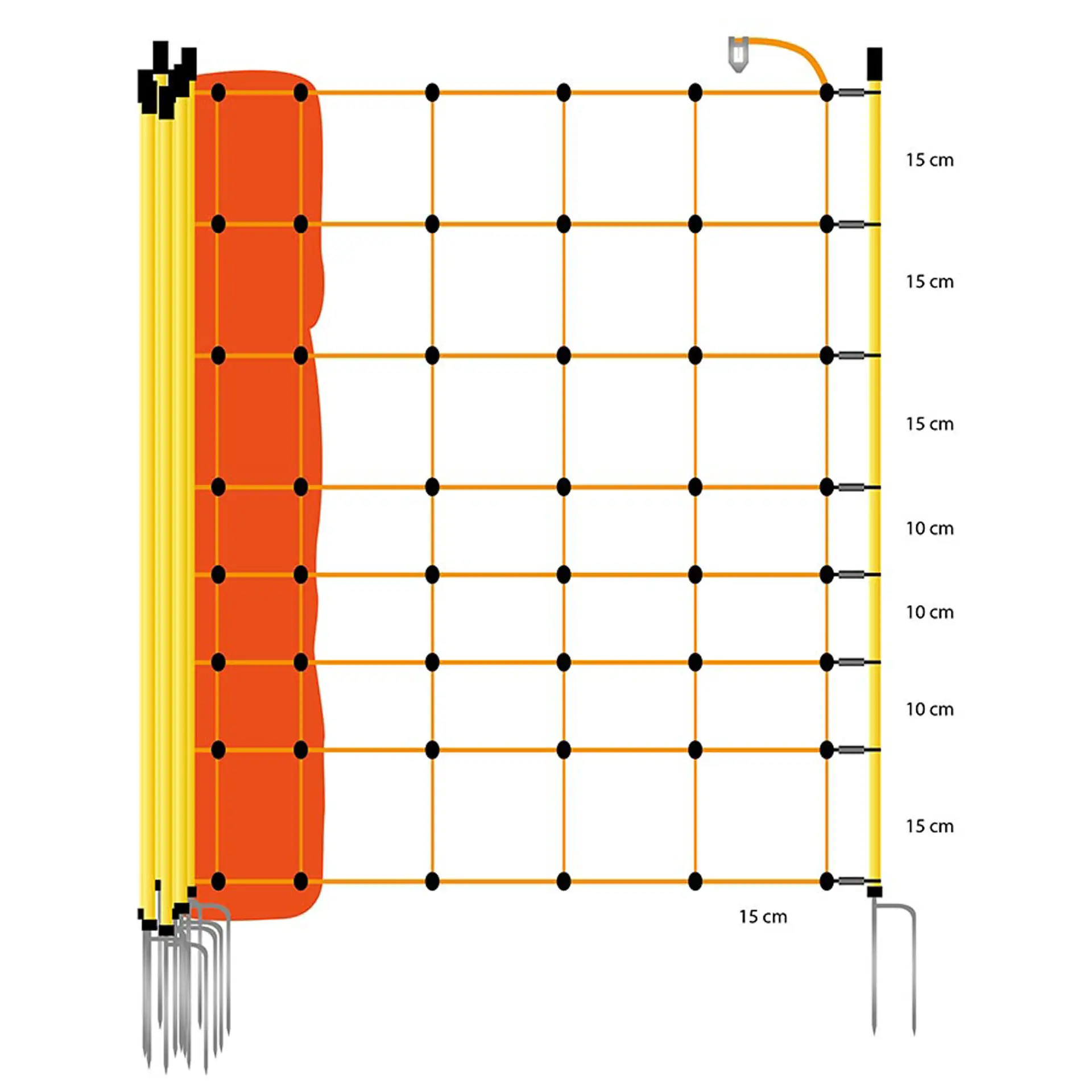 Schapennet, Oranje 90/2-14/Y-50m (2)