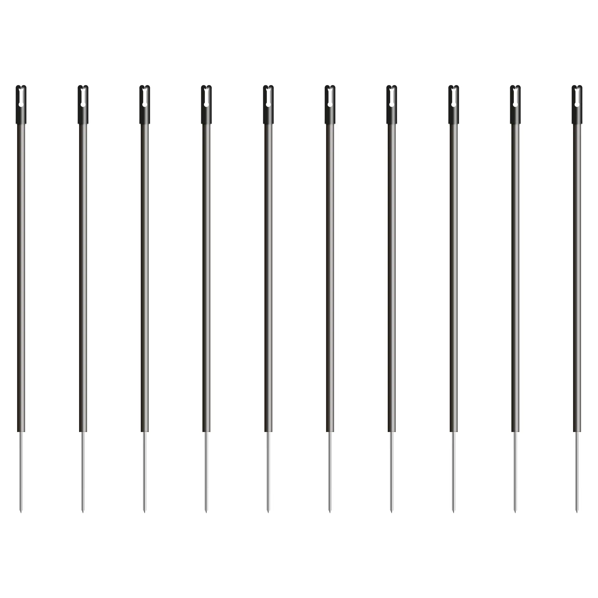 Kunststof paal zwart 13 mm 0,98 m (10) (2)
