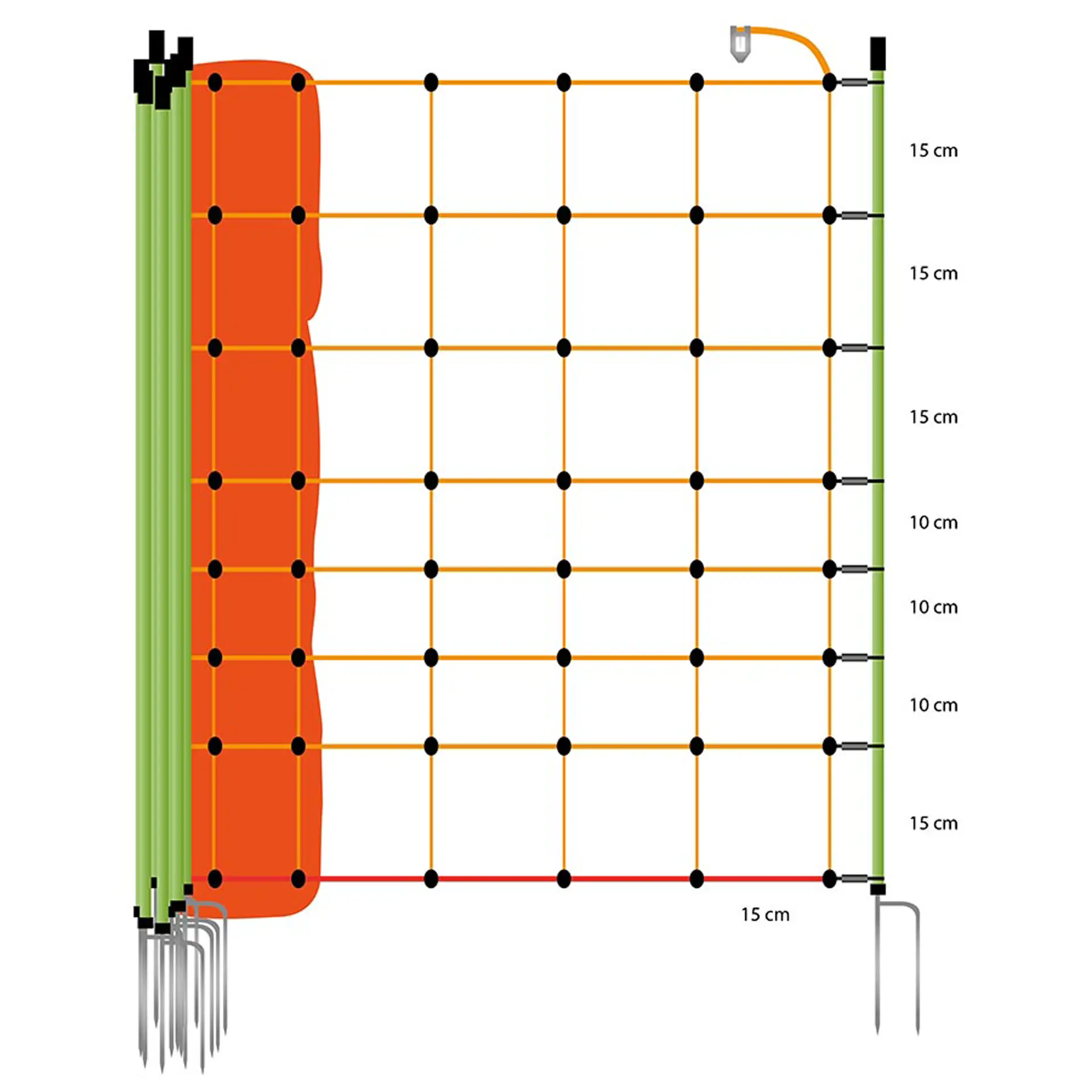 Schapennet, Oranje 90/2W14/G-50m (2)