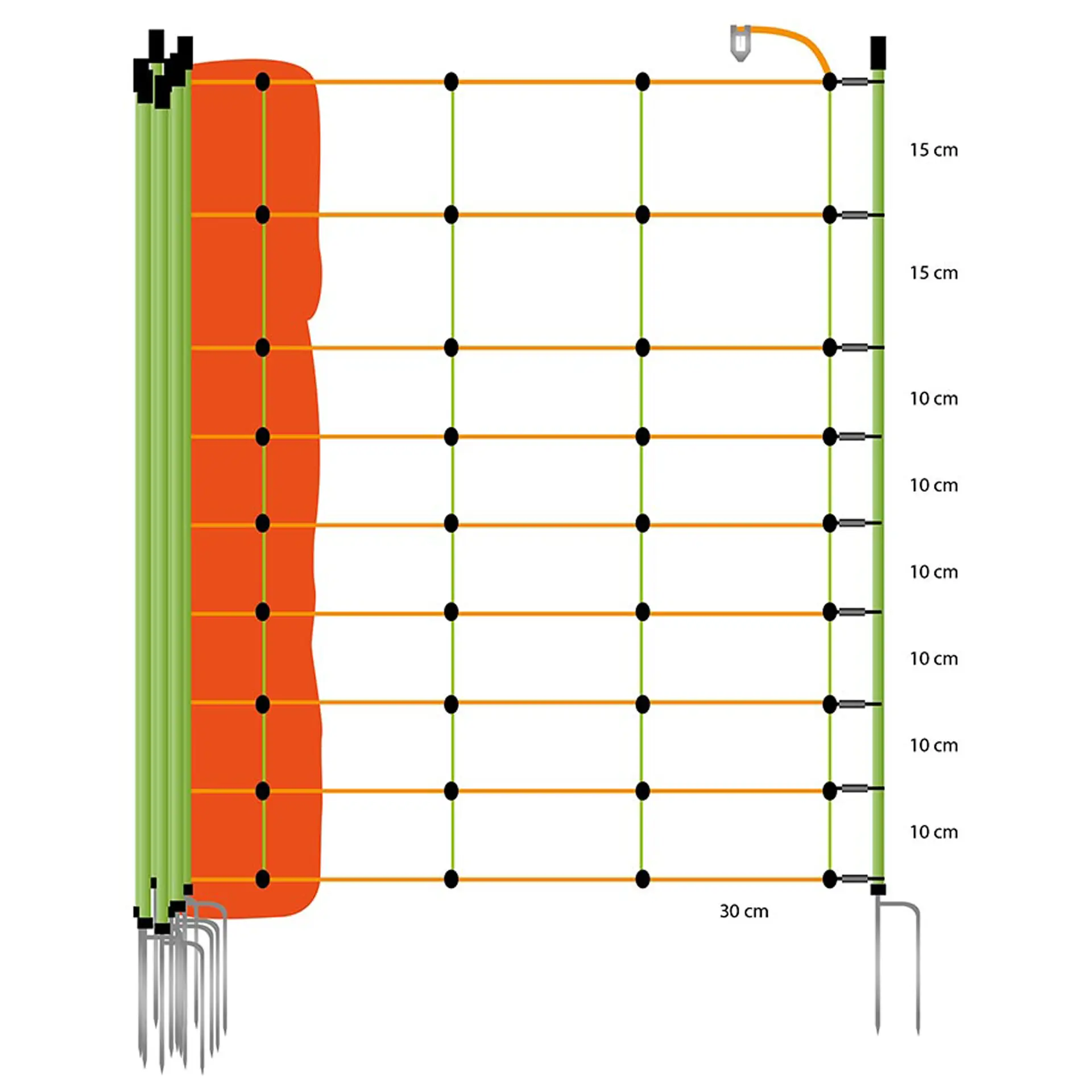 Sheep Combo-net, Oranje 90/2-14/G-50m (2)