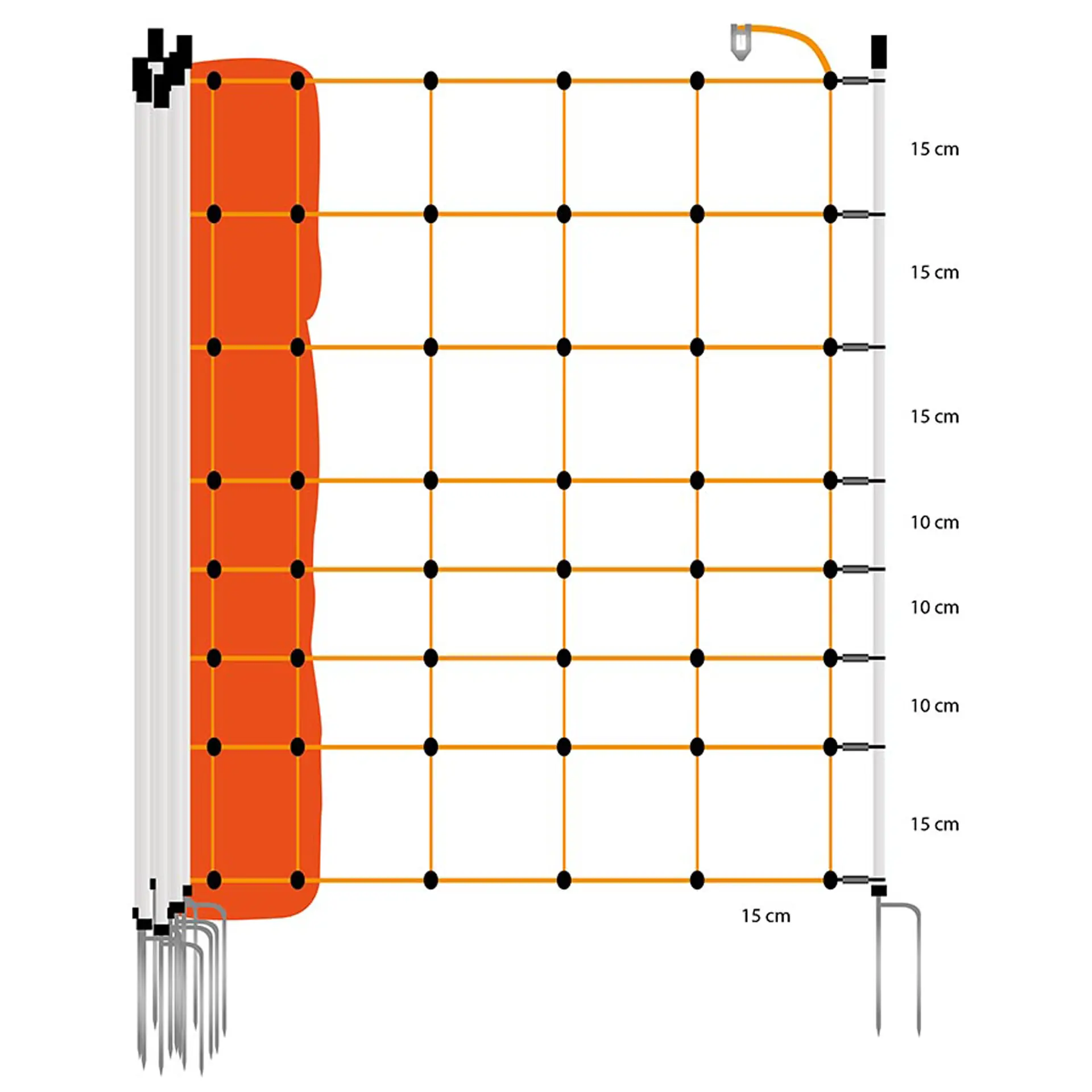 Schapennet, Oranje 90/2-14/W-50m (2)