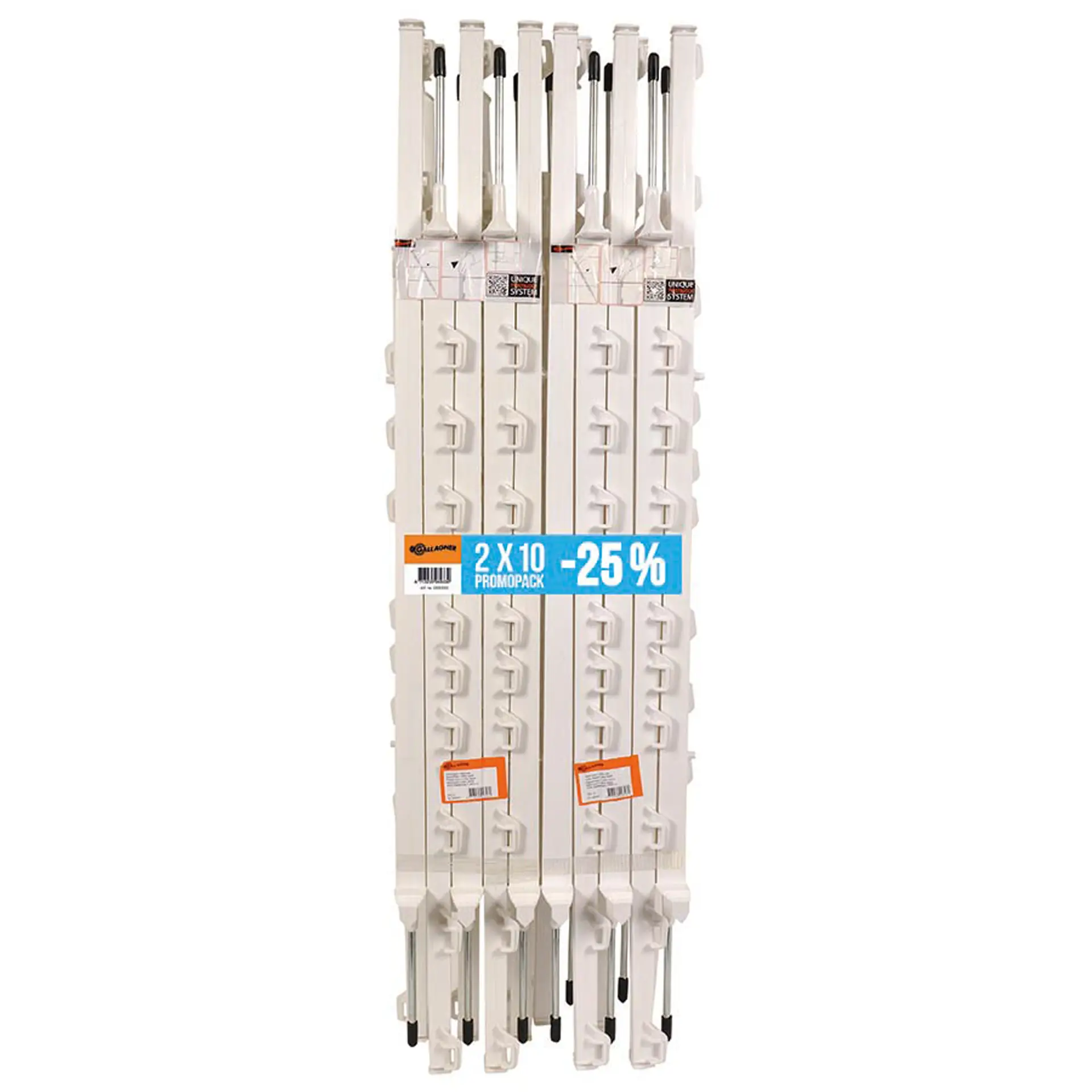 Duopack Vario paal wit 1,00m (2x10) (2)