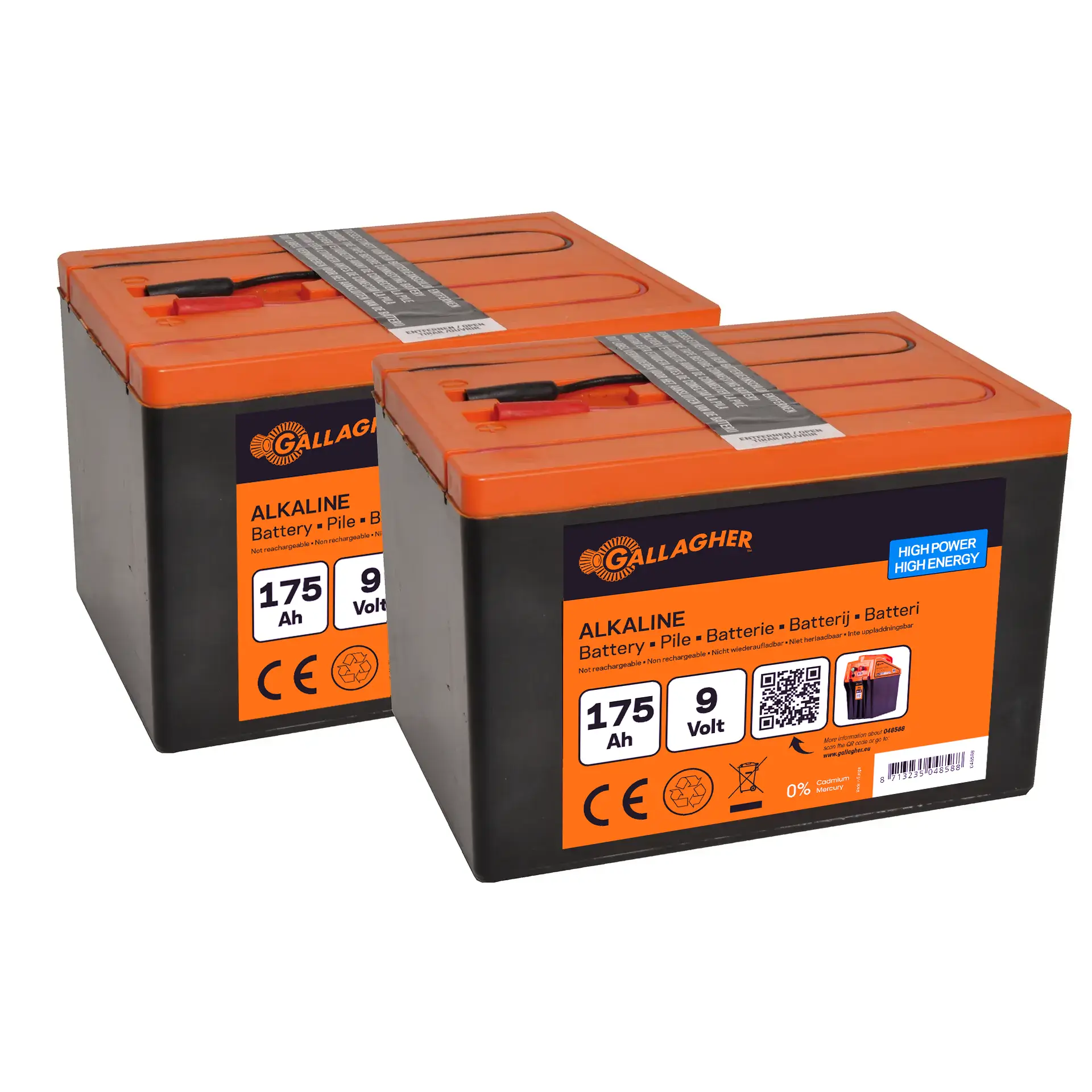 Duopack alkalinebatterijen 2x 9V/175Ah - 190x125x160mm (2)