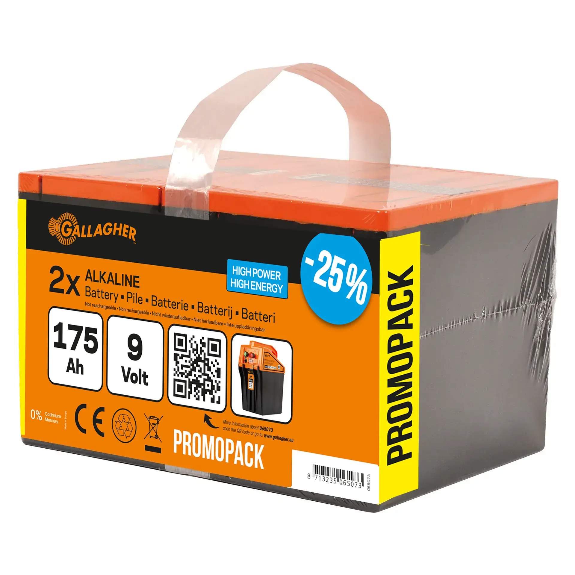 Duopack alkalinebatterijen 2x 9V/175Ah - 190x125x160mm (3)
