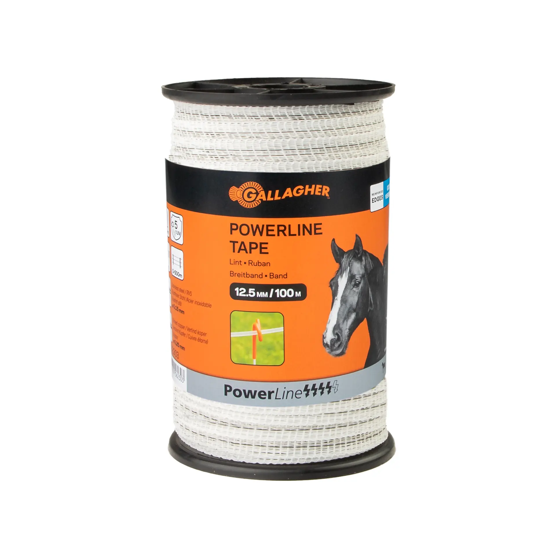 PowerLine tape 12,5 mm wit 100 m
