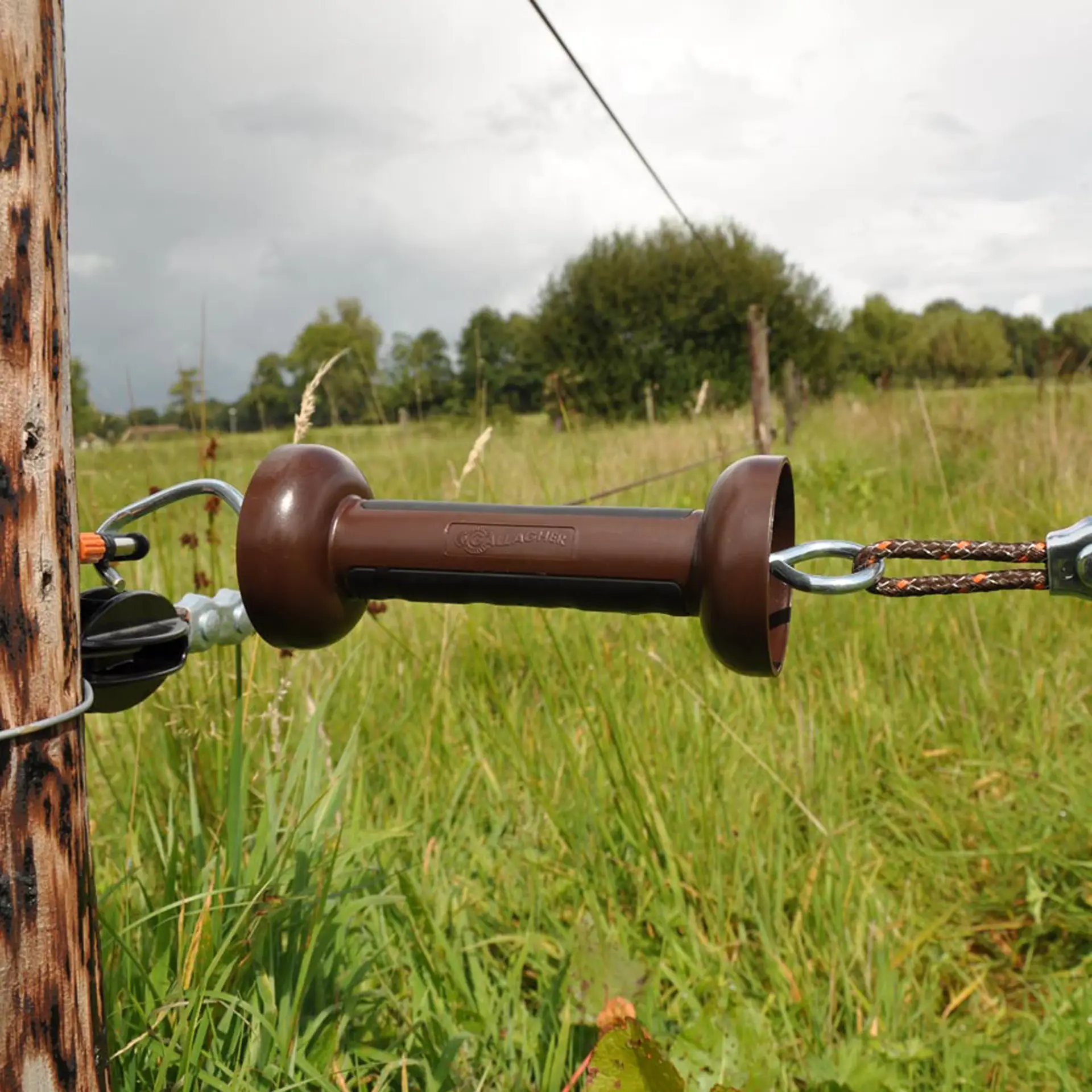 Zachte aanraakbare poortgreep terra voor touw/draad (inox) (4) (3)