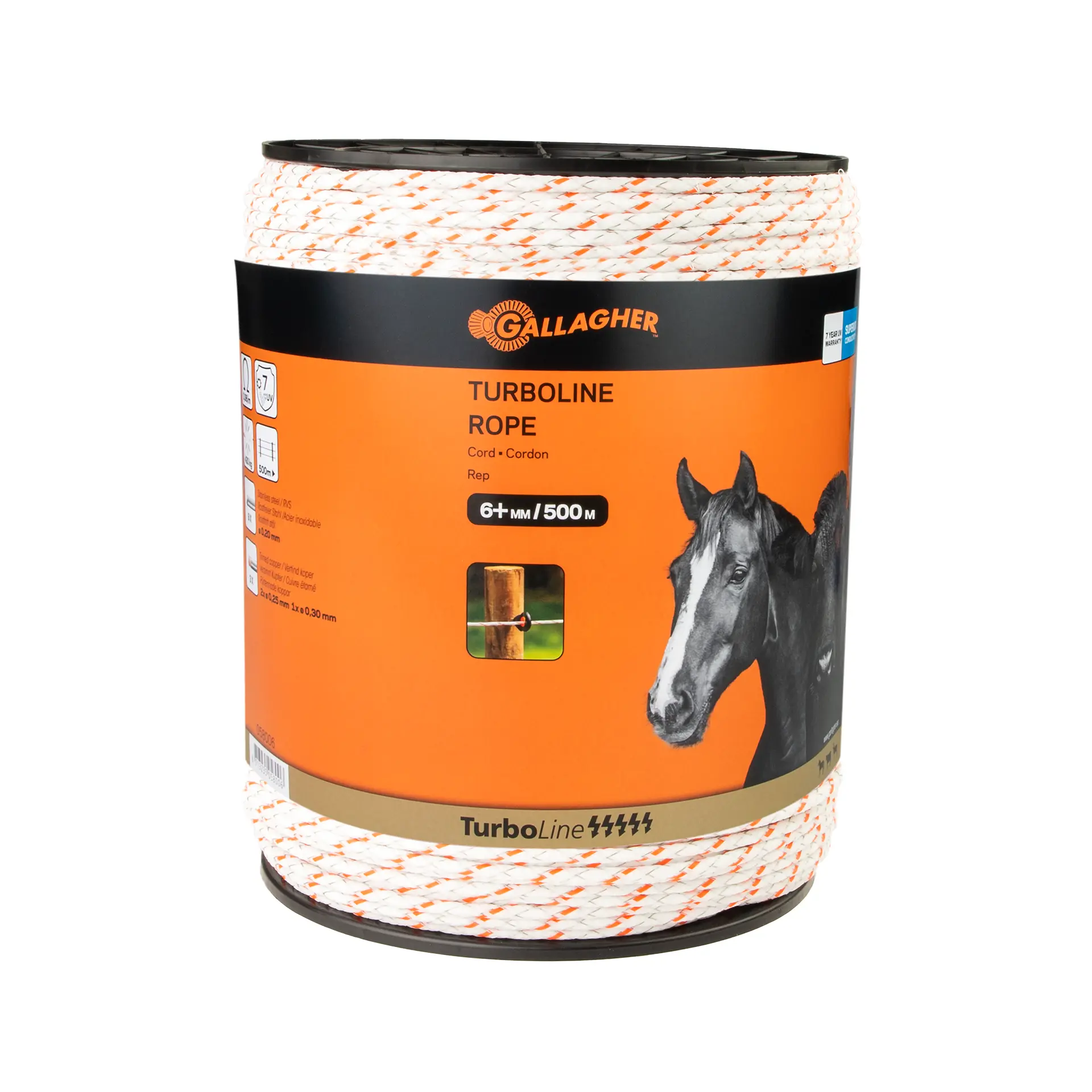TurboLine gevlochten touw, wit, 500 meter
