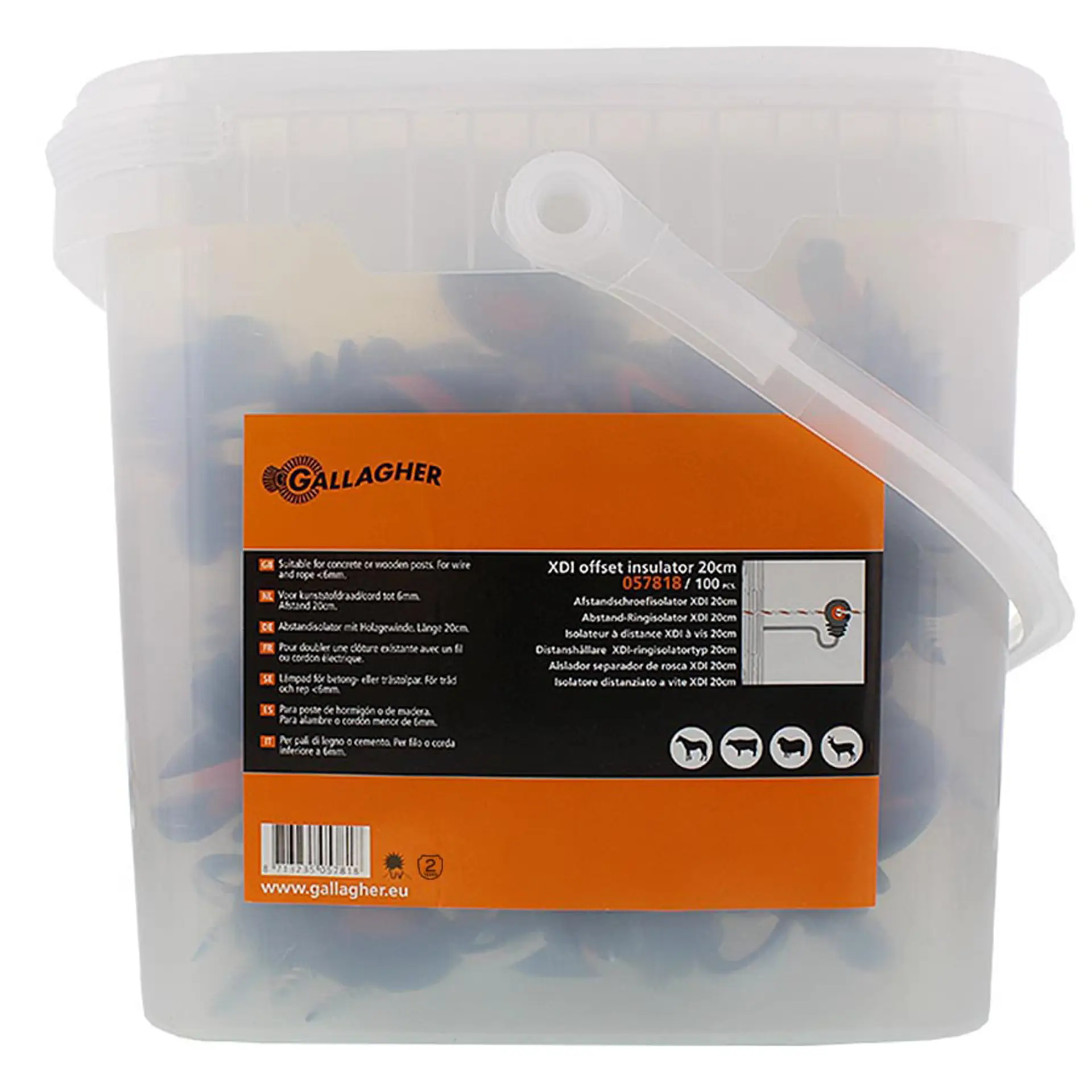 XDI offset schroefisolator gebogen 18 cm (100) (2)