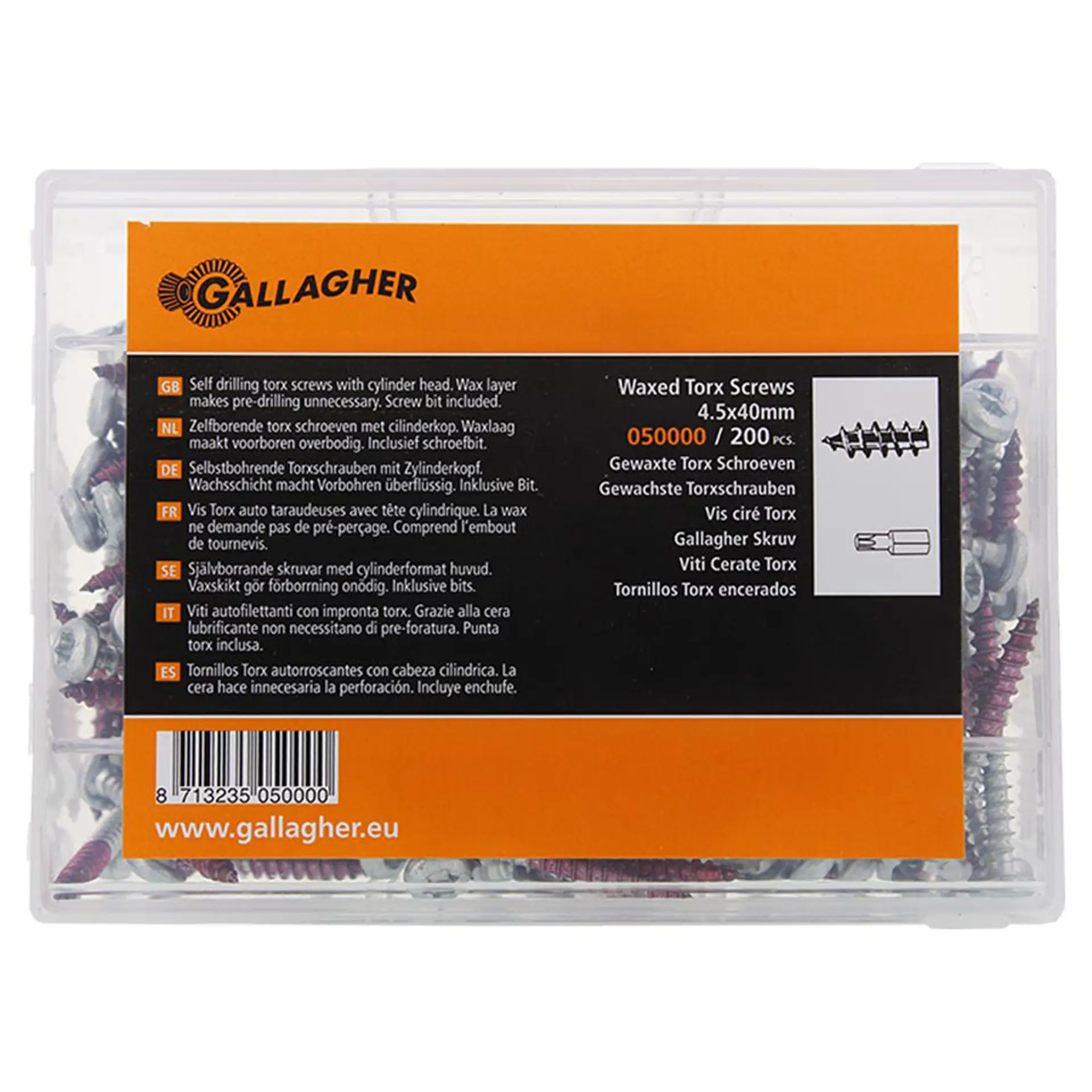 Gallagher schroeven 4,5x40 T25 (200) (5)