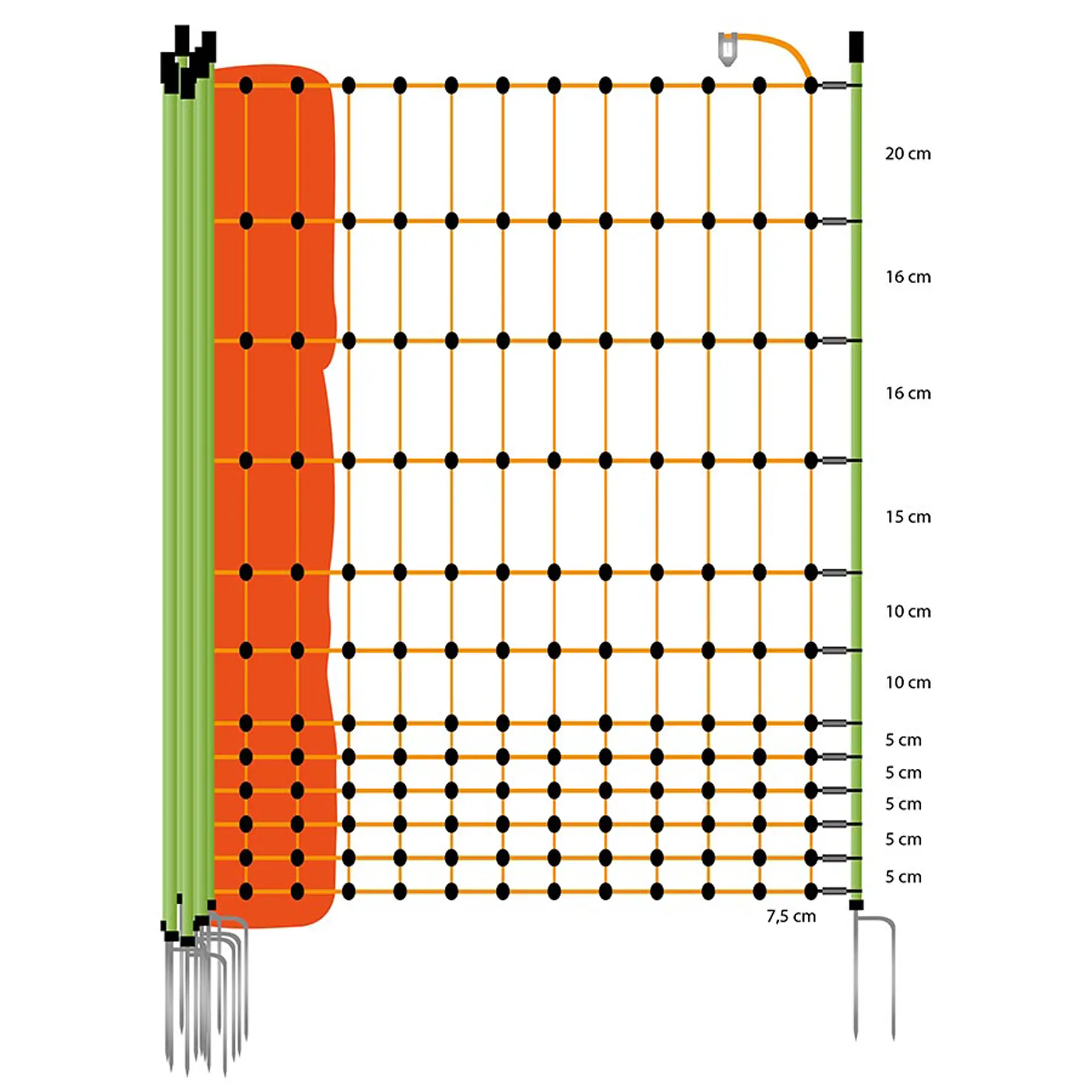 Pluimveenet, Oranje 112/2-15/G-50m (2)