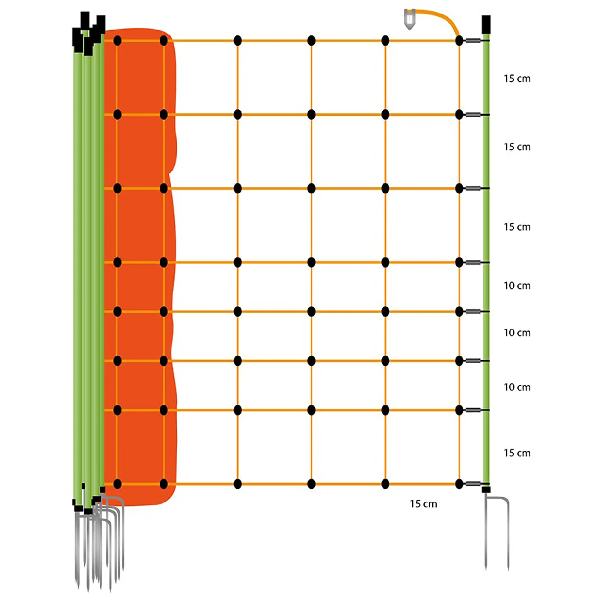 Schapennet, Oranje 90/2-14/G-50m (3)