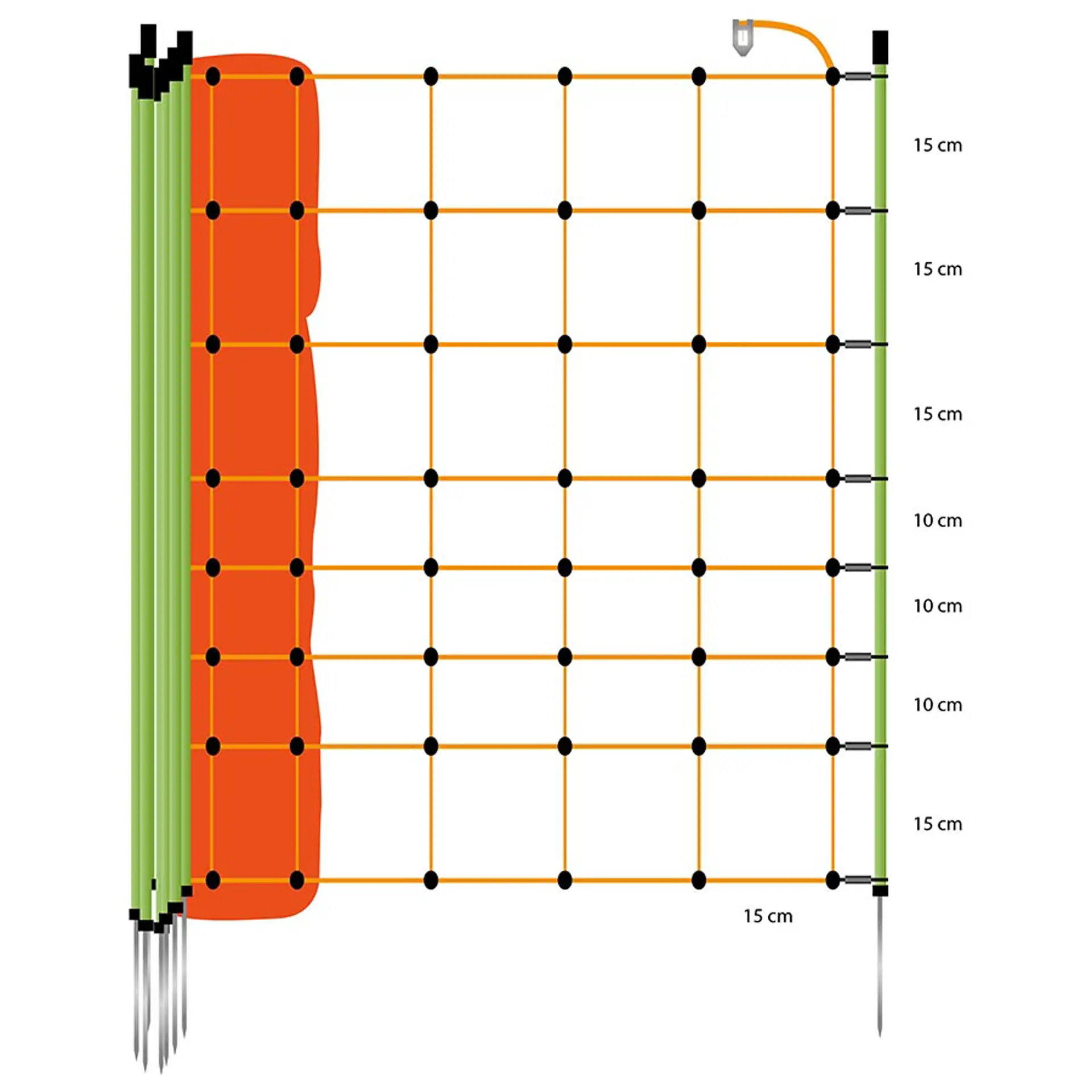 Schapennet, Oranje 90/1-14/G-50m (2)