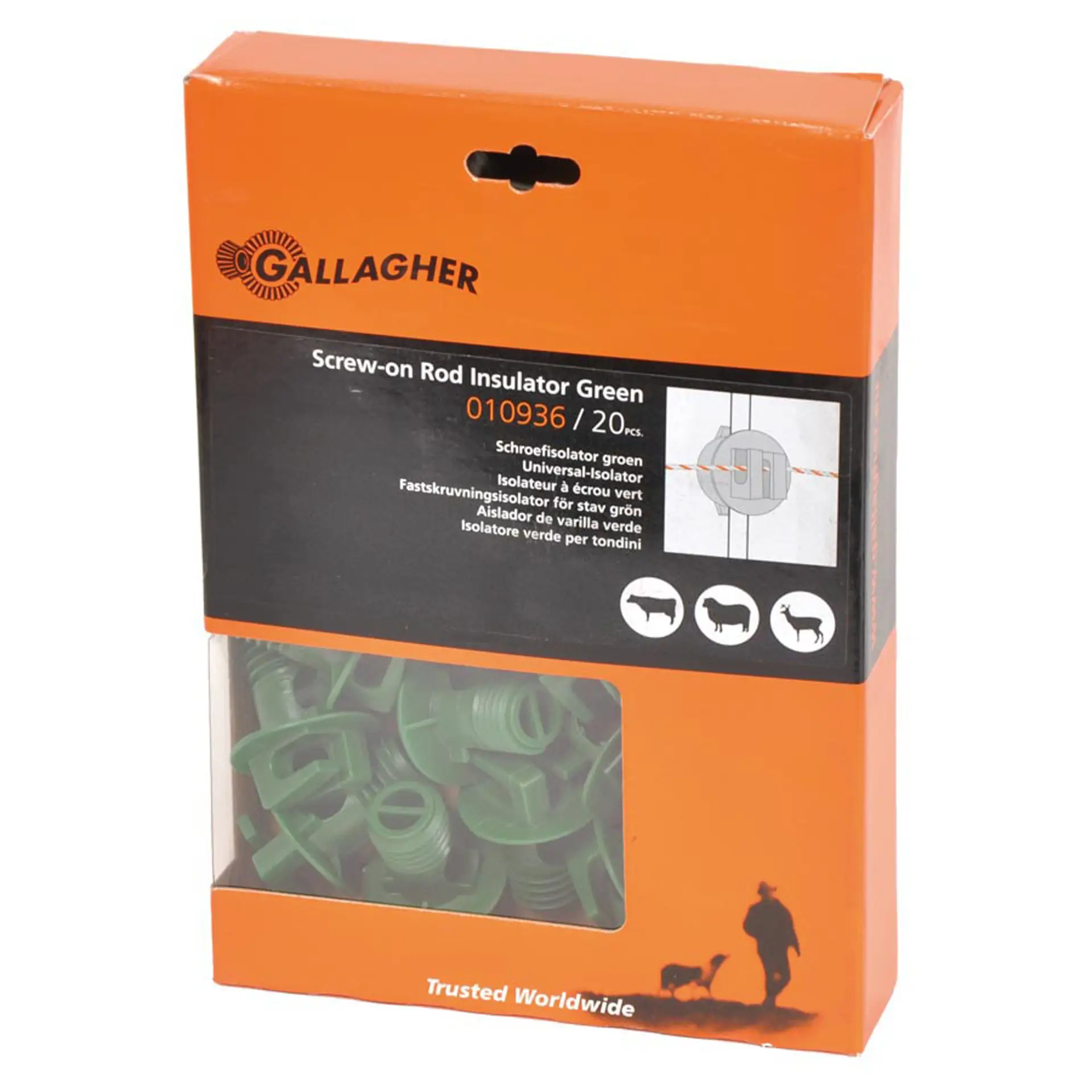 Schroefbare staafisolator groen 8,5/13 mm (20) (3)