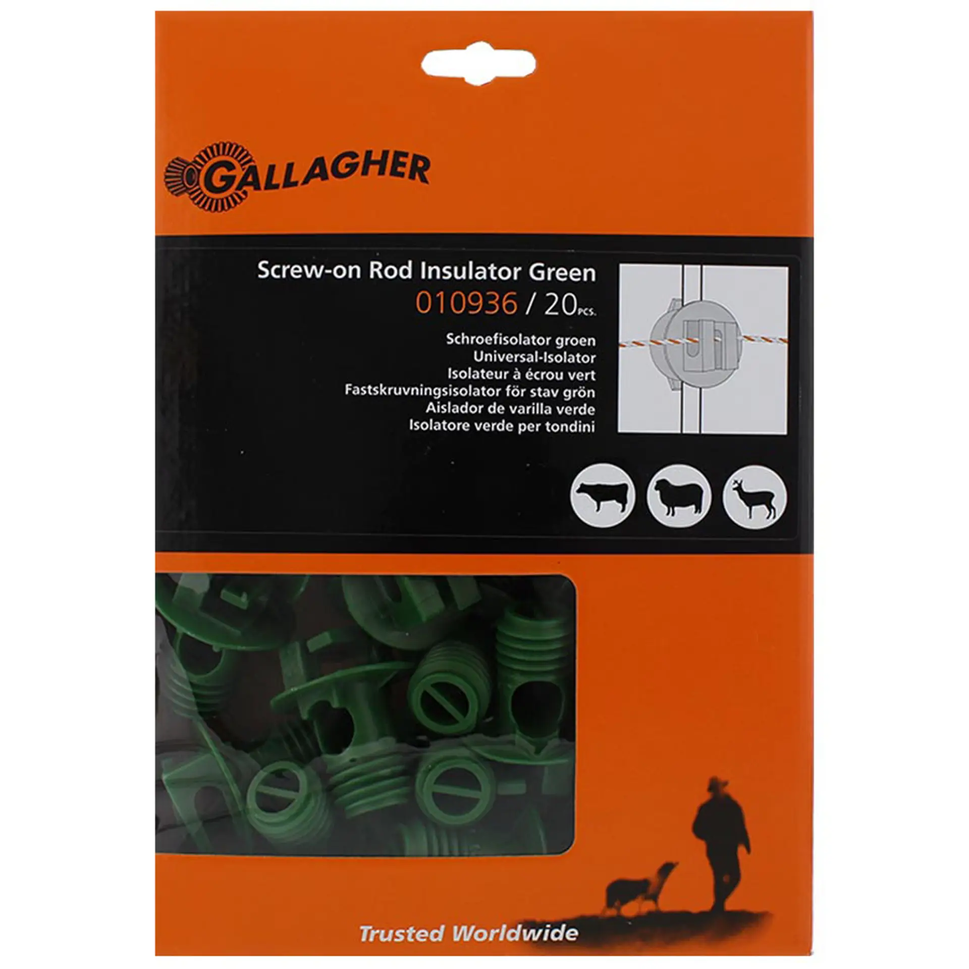 Schroefbare staafisolator groen 8,5/13 mm (20) (4)