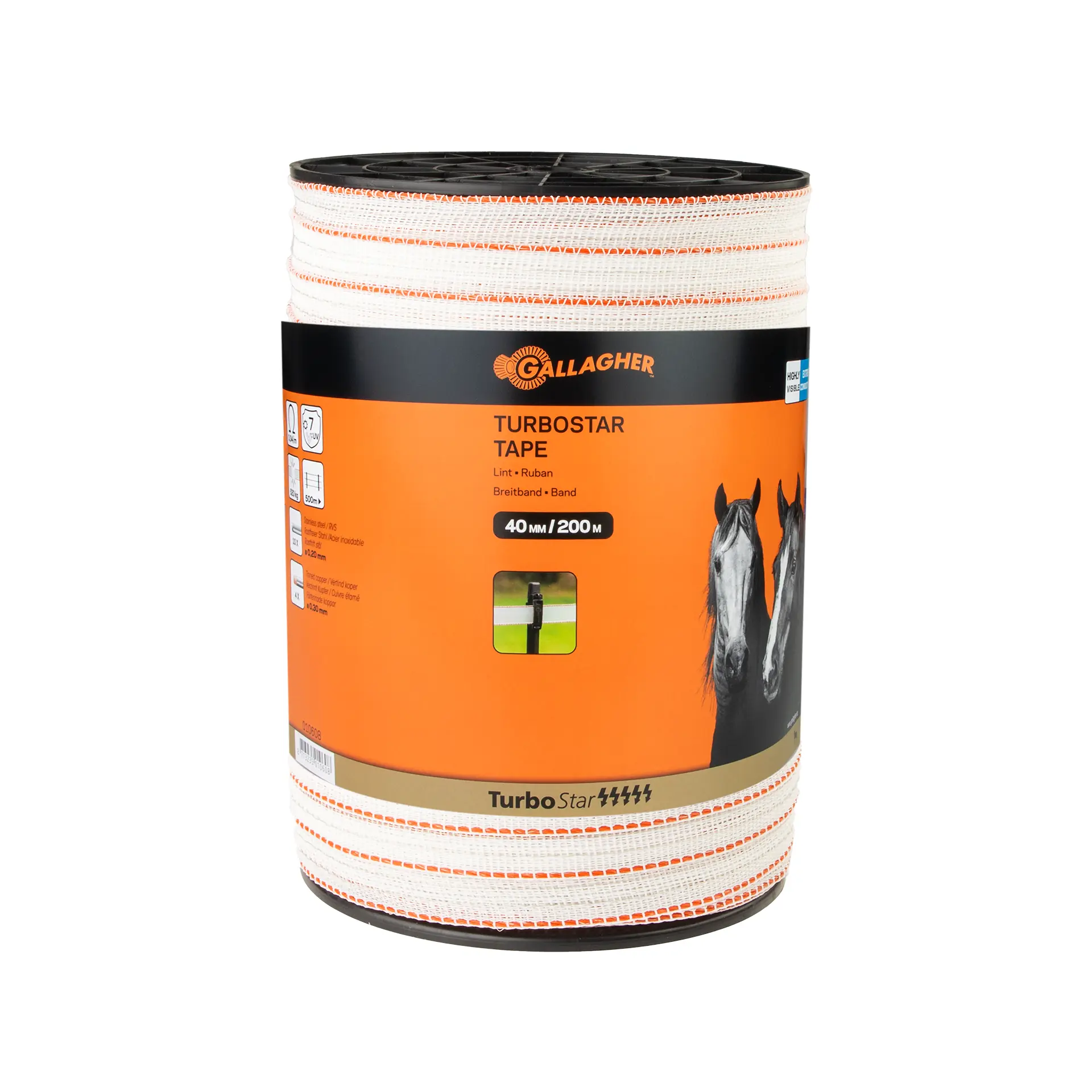 TurboStar tape 40 mm wit 200 m