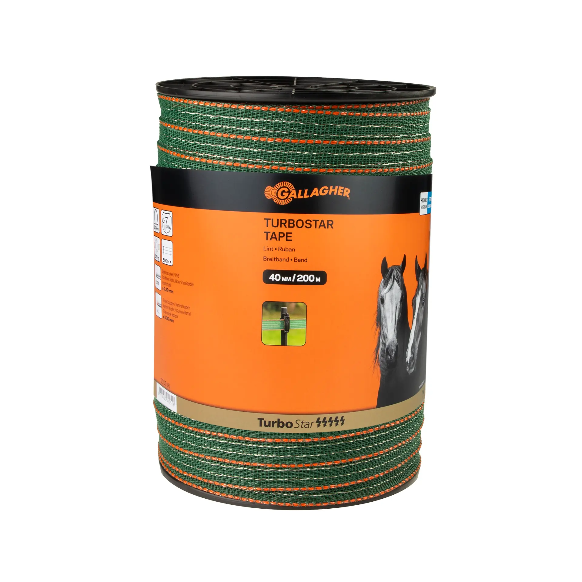 TurboStar tape 40 mm groen 200 m