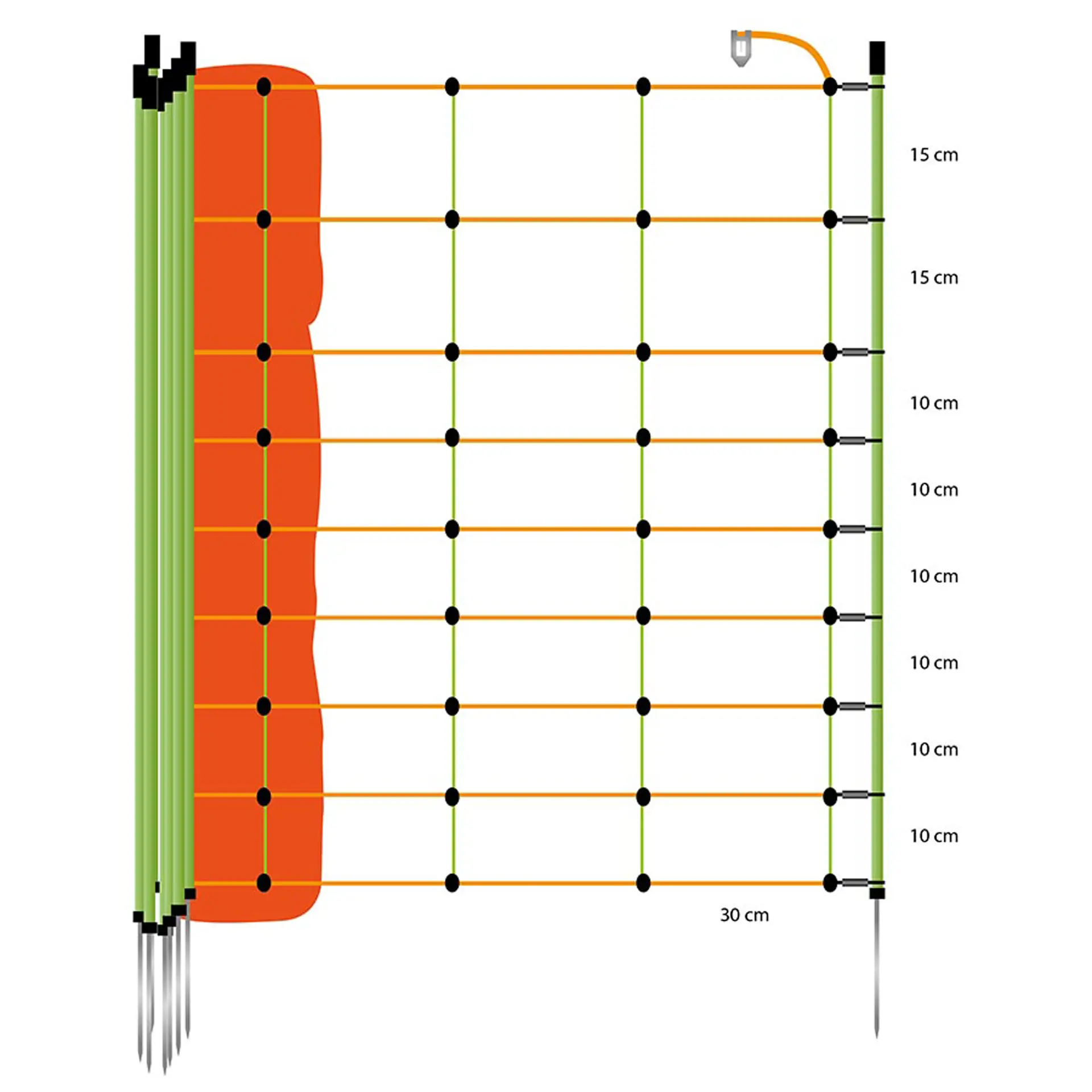 Schapennetcombinatie, Oranje 90/1-14/G-50m (2)