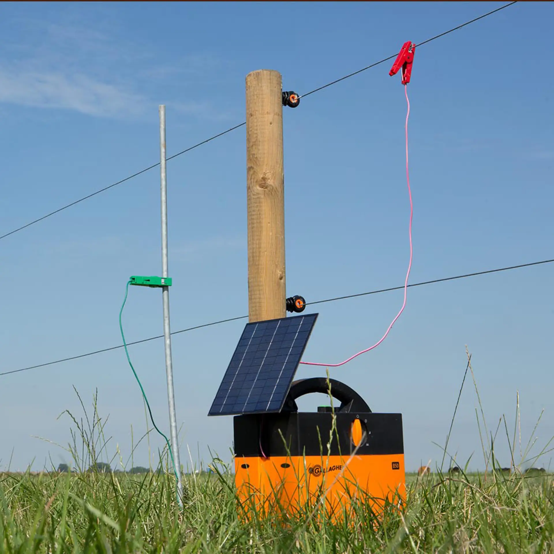 Aansluitkabel voor aarding en afrastering voor 9V-stroomgeneratoren (1) (2)