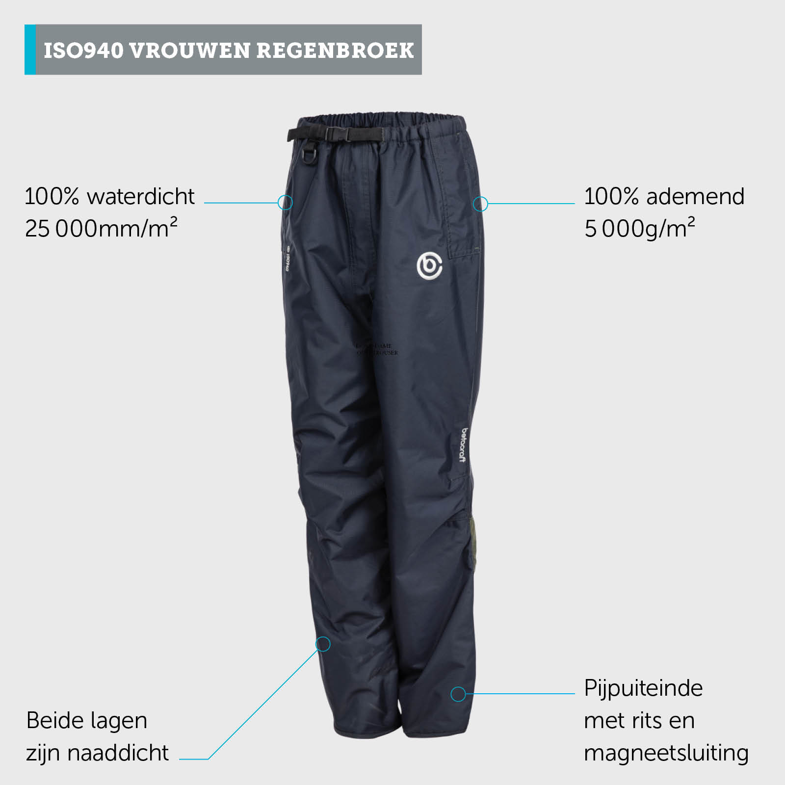ISO940 Dames Overbroek - Zwart, S (6)
