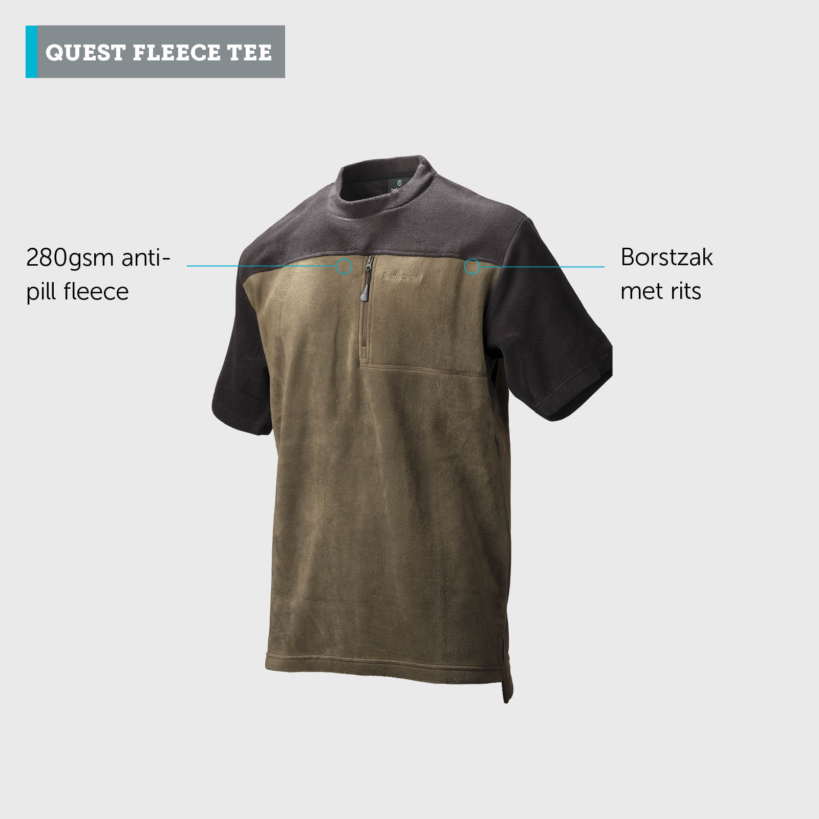 Quest T-shirt - Olijfgroen, maat L (4)