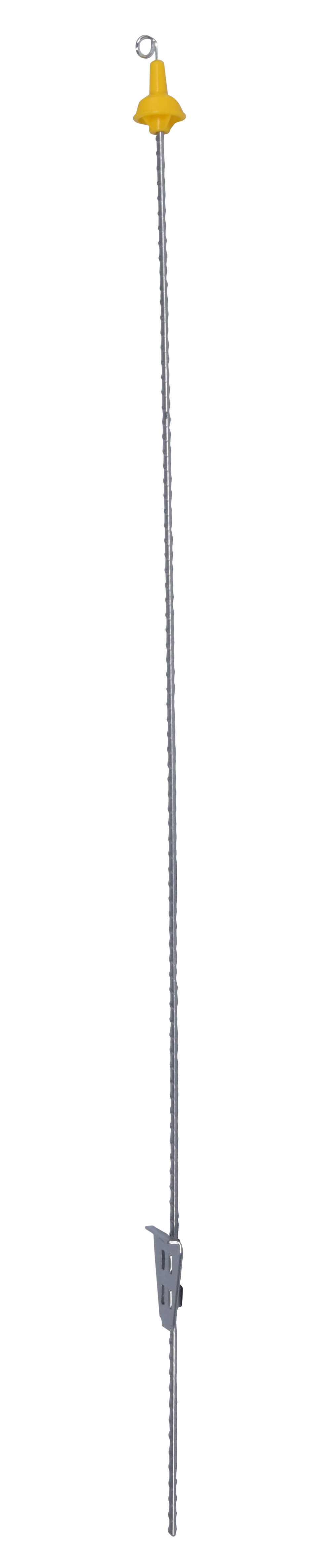 Veerstalen paal 1,05 m, met gele pigtail-isolator (25)